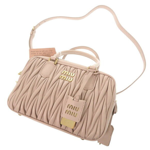 Miu Miu Matelasse Arcadi leather pink handbag shoulder bag - Picture 7 of 8